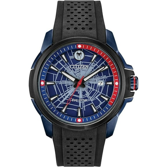 Citizen Men's Eco-Drive Marvel Spider Man Calendar 44mm Watch AW1156-01W Solar