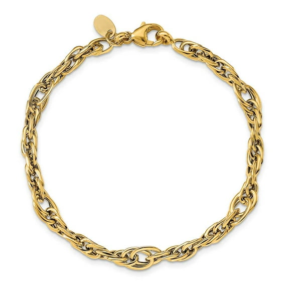 14k Gold Polished Link Bracelet