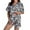 A-Light Blue175, variant on Yuanlong Womens Pajama Set 2-Piece Short Sleeve Button Shirt & Shorts Leopard Bow Pattern Sleepwear Lady Fashion Sweet Home Nightwear