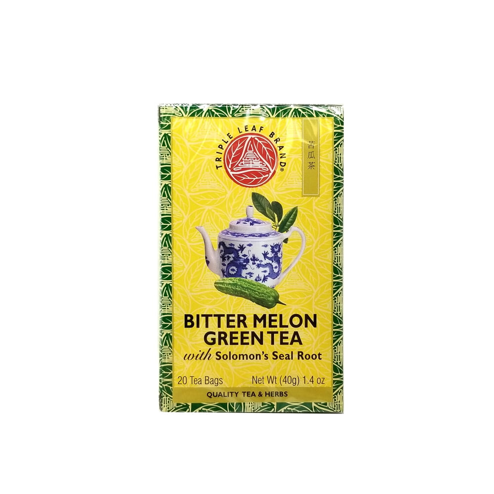Triple Leaf Brand Bitter Melon Green Tea with Solomon Seal Root 20 Bags