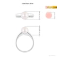 thumbnail image 5 of ANGARA Solitaire Japanese Akoya Cultured Pearl Dome Ring in 14K White Gold for Women | June Birthstone, Birthday, Anniversary, Jewelry Gift for Women | Pearl Ring, 5 of 8