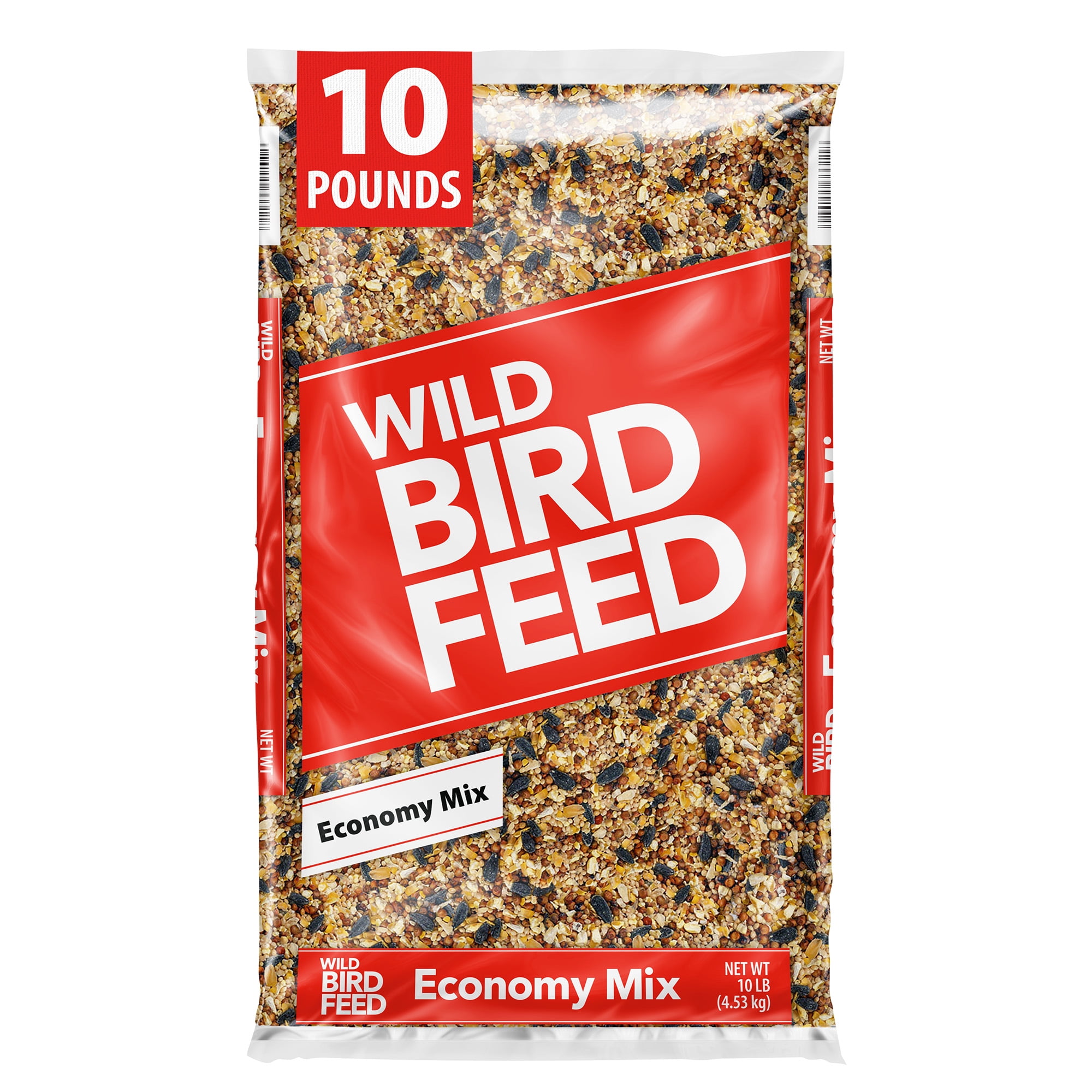 (4 pack) Economy Mix Wild Bird Feed, Dry, 1 Count Per Pack, 10 lb. Bag