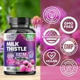 thumbnail image 5 of Milk Thistle Extract - Liver Cleanse Detox & Repair Formula with Dandelion Extract 1000mg - Herbal Liver Supplement - Nature's Milk Thistle w/Silymarin Marianum, Supports Liver Health - 120 Capsules, 5 of 9