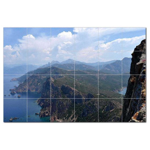 Coastal Ceramic Tile Mural Kitchen Backsplash Bathroom Shower, 400557-L64
