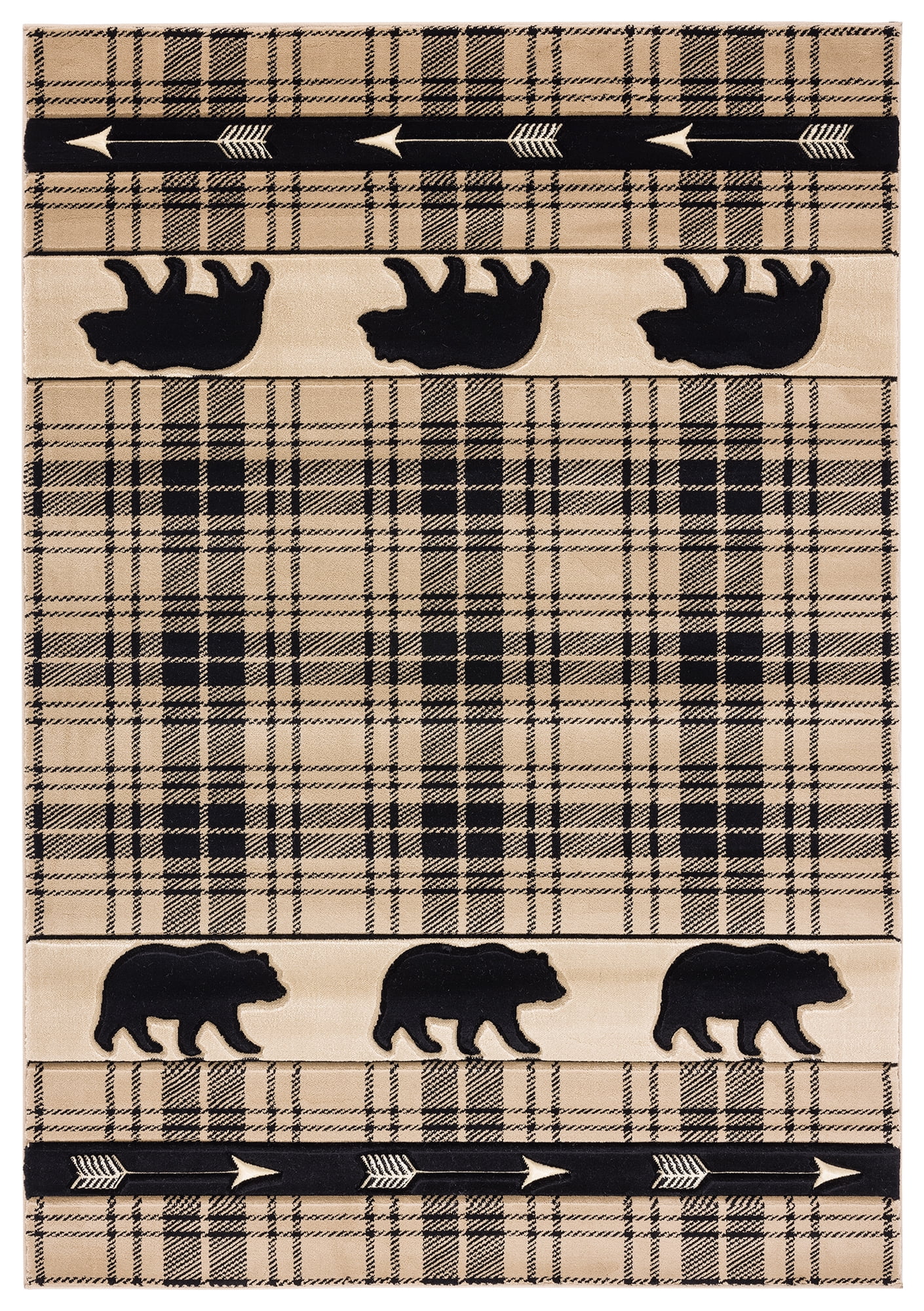 United Weavers of America Lodge Plaid Loomed Area Rug, 5.25' x 7.5'