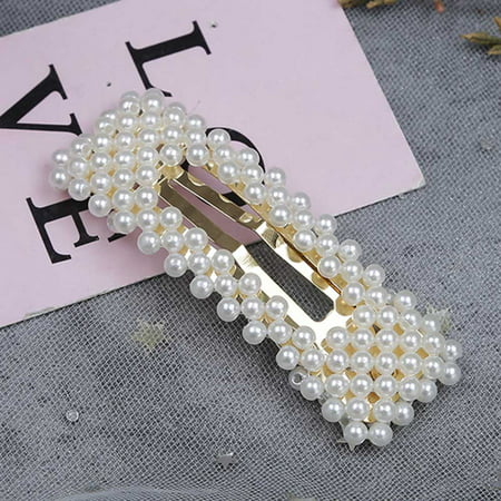 Tik Tok Explosion INS Elegant Hairpins Bridal Weeding White Pearl Jewelry Flower Hair Clips Pins Barrettes 1 (Best Beauty Supply Store Clip Ins)