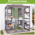 thumbnail image 3 of MEDEHOO Catio Outdoor Cat Enclosure - 70" Large Wooden Cat House with 5 Platforms, 2 Napping Boxes & Weatherproof Asphalt Roof, Walk-in Kitty Condo for Multiple Cats, 3 of 10