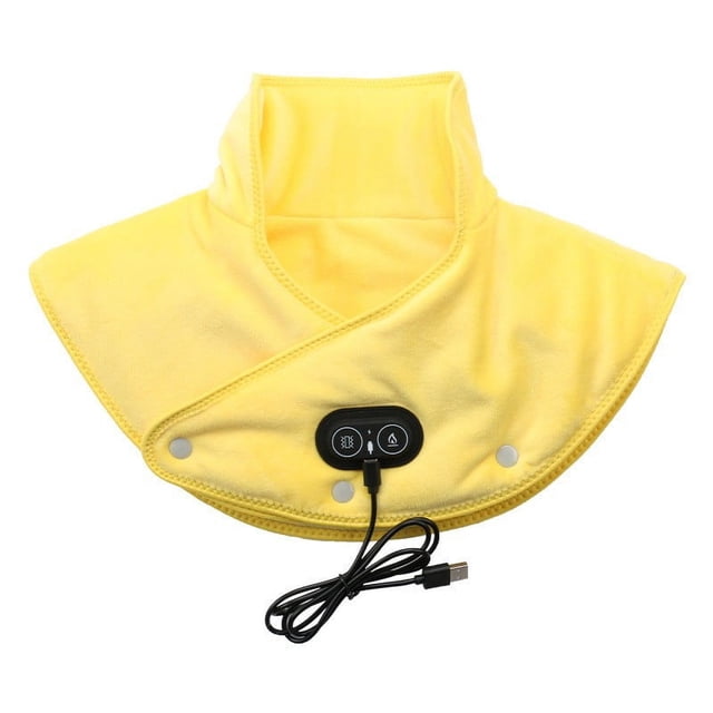 Xihbxyly Almohadilla Térmica para Hombros, Masaje Electrotérmico Por Vibración, 3 Niveles de Calor Ajustables, Tejido de Visón Suave, Protección para Cuello y Hombros, Alimentación Por Usb, Relajació