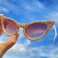thumbnail image 3 of Fashion Rhinestone Sunglasses Women Pink Crystal Sparkling Diamond Cat Eye Sun Glasses Trendy Retro Party Sunglasses, 3 of 3