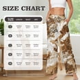 thumbnail image 6 of SCRAWLGOD Marble Print Beige Brown Womens High Waist Casual Pants Drawstring Wide Leg Vacation Cozy Lounge Trousers Trendy Flowy Loose Slacks with Side Pockets, XXL, 6 of 7
