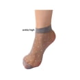 thumbnail image 3 of INSPIRE CHIC Women's Dots Pattern Ankle Length Stretchy Sheer Socks Gray, 3 of 5