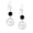 silver, black glass, variant on One Pair Handmade Round Filigree Sterling Silver Beaded Earrings - Hematite Grey