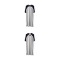 thumbnail image 4 of Sonducket Camisón de hombre Ropa de dormir Ligero Pijama de manga corta Camisa de dormir Camisón amigable con la piel Azul oscuro / Claro XXL Azul oscuro/Gris claro XXL 2piezas, 4 of 6