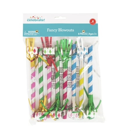 Foil Fancy Party Blowers, 8ct