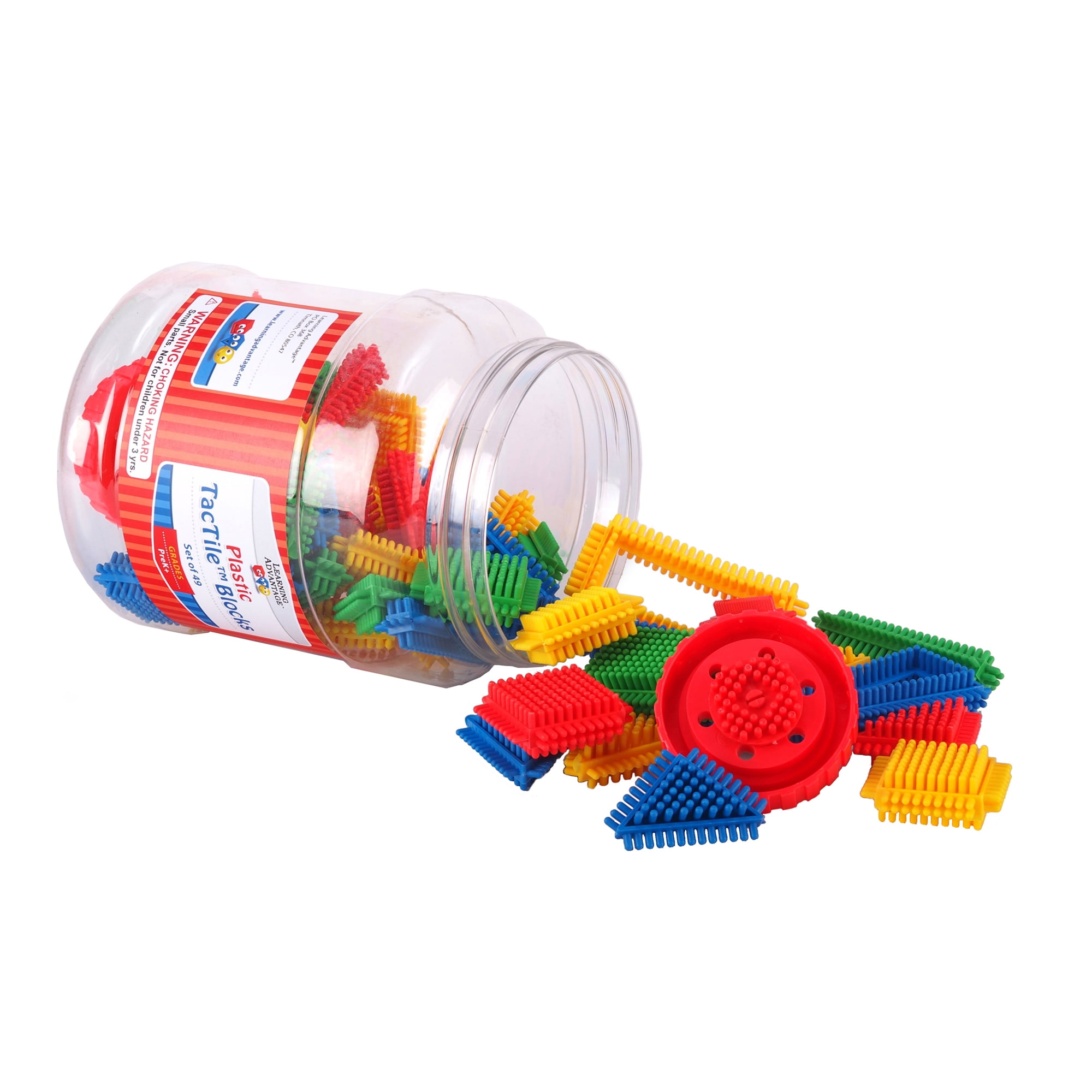 Learning Advantage Plastic TacTile Toy Blocks (49 Pieces)