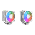 thumbnail image 1 of Enfriador CPU Aire 4 Heatpipes Radiador 10CM PWM Y ARGB para Intel 115X 1700 () Blanco, 1 of 2