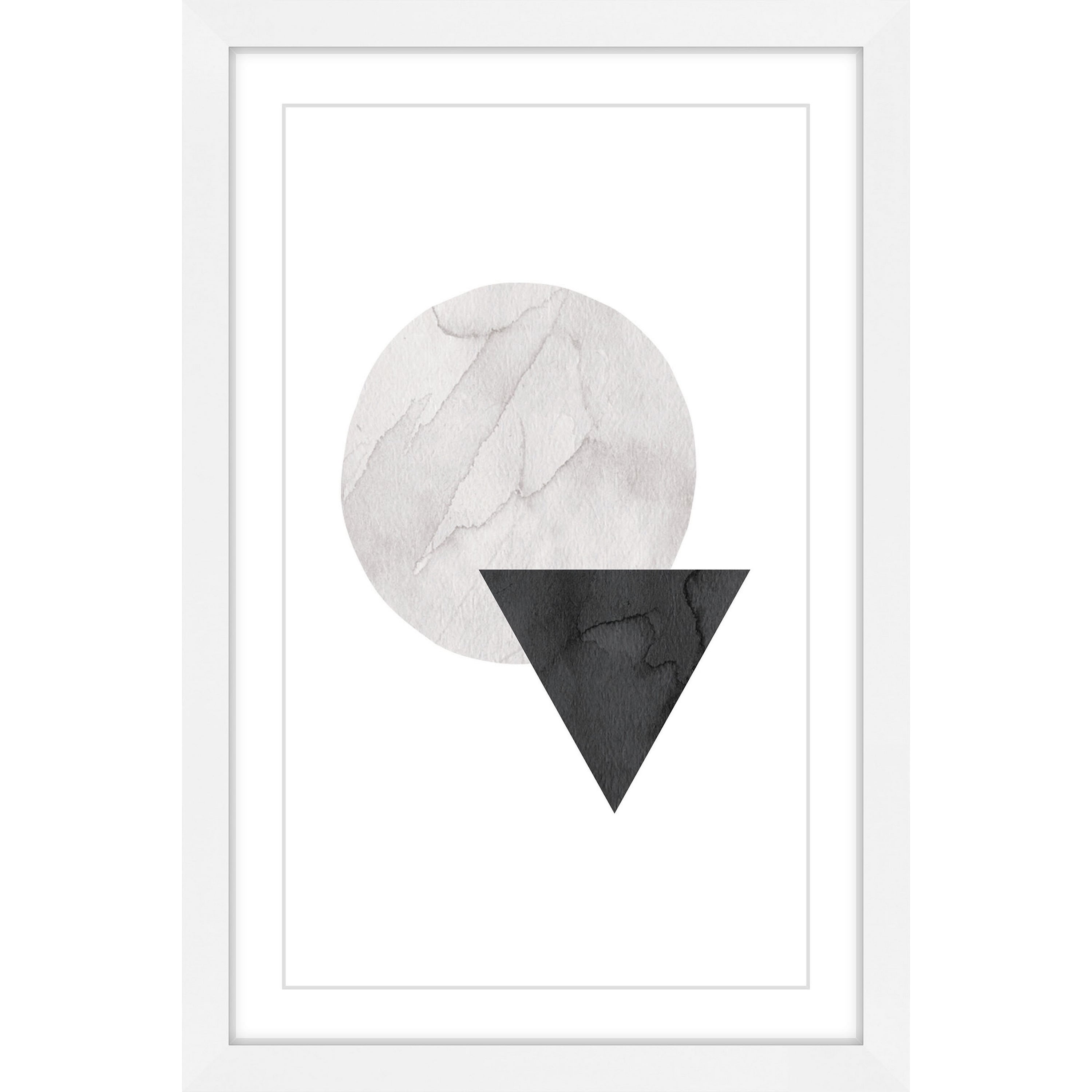 Marmont Hill Inc Marmont Hill - 'Circle Triangle' by Diana Alcala Framed Painting Print - Multi