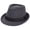 Gray, variant on BadPiggies Elegant Fedora Hat for Men Women Short Brim Roll Up Trilby Hats with Embellishment Band (Black)
