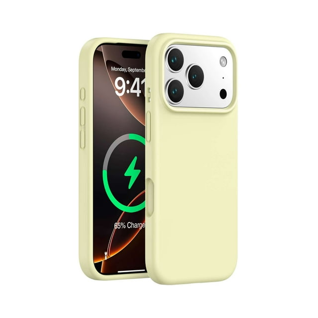 Magnetic Liquid Silicone Case for iPhone 17: Integrated Camera Button, Full Shockproof Protective Cover for Apple 17