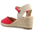 thumbnail image 5 of Journee Womens Ashlyn Wedge Heel Espadrille Sandals, Widths Available, 5 of 9