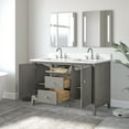 thumbnail image 4 of Vanity Art 54" Bathroom Vanity with Sinks and Engineered Marble Top, Freestanding Storage Cabinet with 2 Drawers, 2 Shelves and 1 Flip Down Tray, 4 of 10