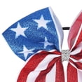 thumbnail image 5 of WUANDIXFA Girls Hair Bows 4th of July Hair Bows for Girls 4th of July Bow Hair Bows for Girls Red Bows for Hair 3-12 Years,Red, 5 of 6