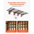 thumbnail image 3 of VEVOR 2-Tier Heavy Duty Wall Garage Shelving, 4 Pack 2 x 3 ft Steel Wall Mounted Shelving Unit, 24 x 72 Inch Per Shelf Floating Storage Metal Rack for Garage, 1600 lbs Total Weight Capacity, Black, 3 of 9