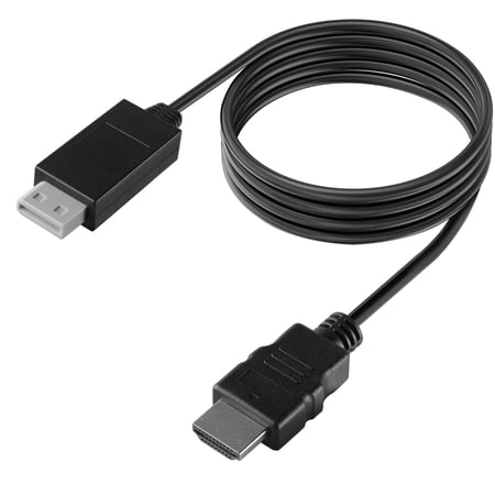 5ft WII to HDMI Converter Cable Adapter,for use with Full HD 1080P Devices with an HDMI Port,Compatible with WII,U,HDTV, Monitor (Black)
