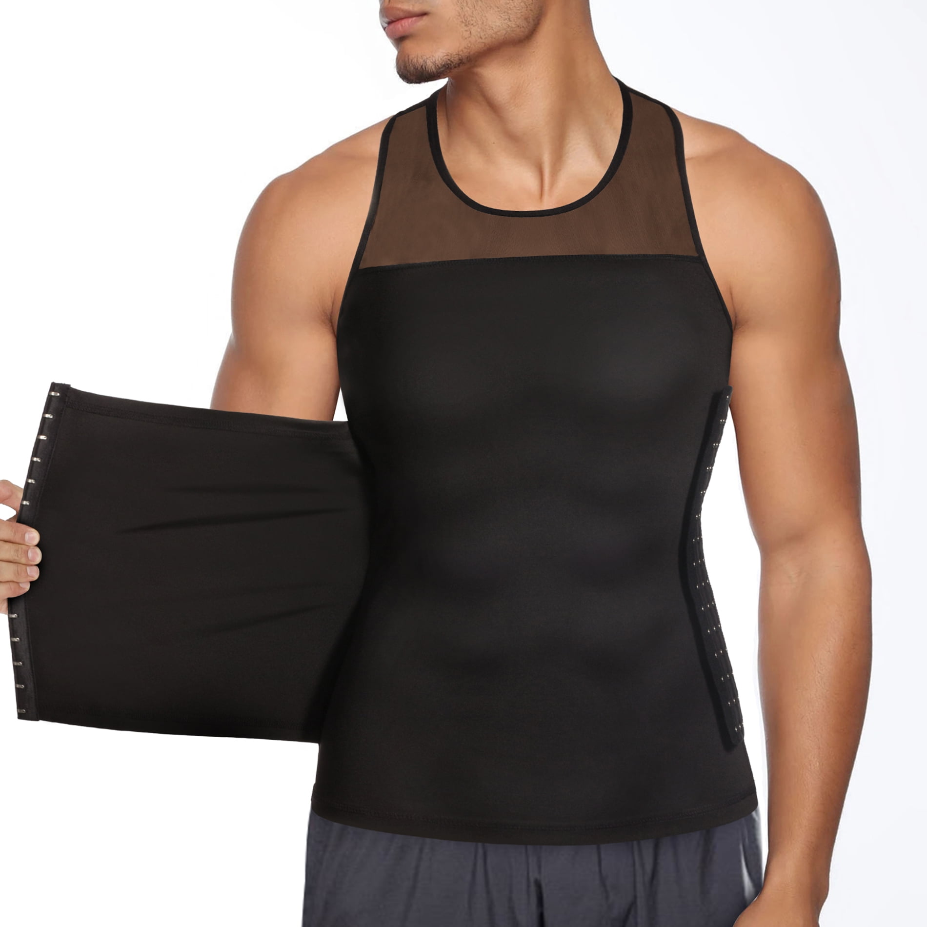 Men's Slimming Compression Vest for Man Boobs Moobs Tummy Control Tank Underwear 