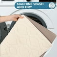 thumbnail image 6 of Superior Brou Geometric Diamond Washable Bath Rug, Set of 2, Medium, Ivory, 6 of 10