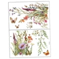 thumbnail image 4 of 2 pegatinas de pared florales de , calcomanías de flores, pegatinas de pared de , decoración del hogar para superficies de madera,, 4 of 9