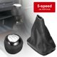 thumbnail image 3 of 5-växlad växelspaksknopp i läder för SAAB 93 9-3 2003-2012, 3 of 5