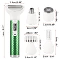 thumbnail image 4 of Unique Bargains Rasoir Électrique 5 en 1 Tondeuse à Cheveux Rechargeable Sans Fil Vert, 4 of 7