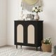 thumbnail image 1 of Yeshouse Aparador de ratán con consola decorativa para pasillo, comedor, cocina, con almacenamiento ajustable, 1 of 6