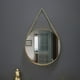 thumbnail image 4 of Espejo de pared redondo dorado, espejo circular de pared para decoración minimalista del hogar. 305 cm, 4 of 8