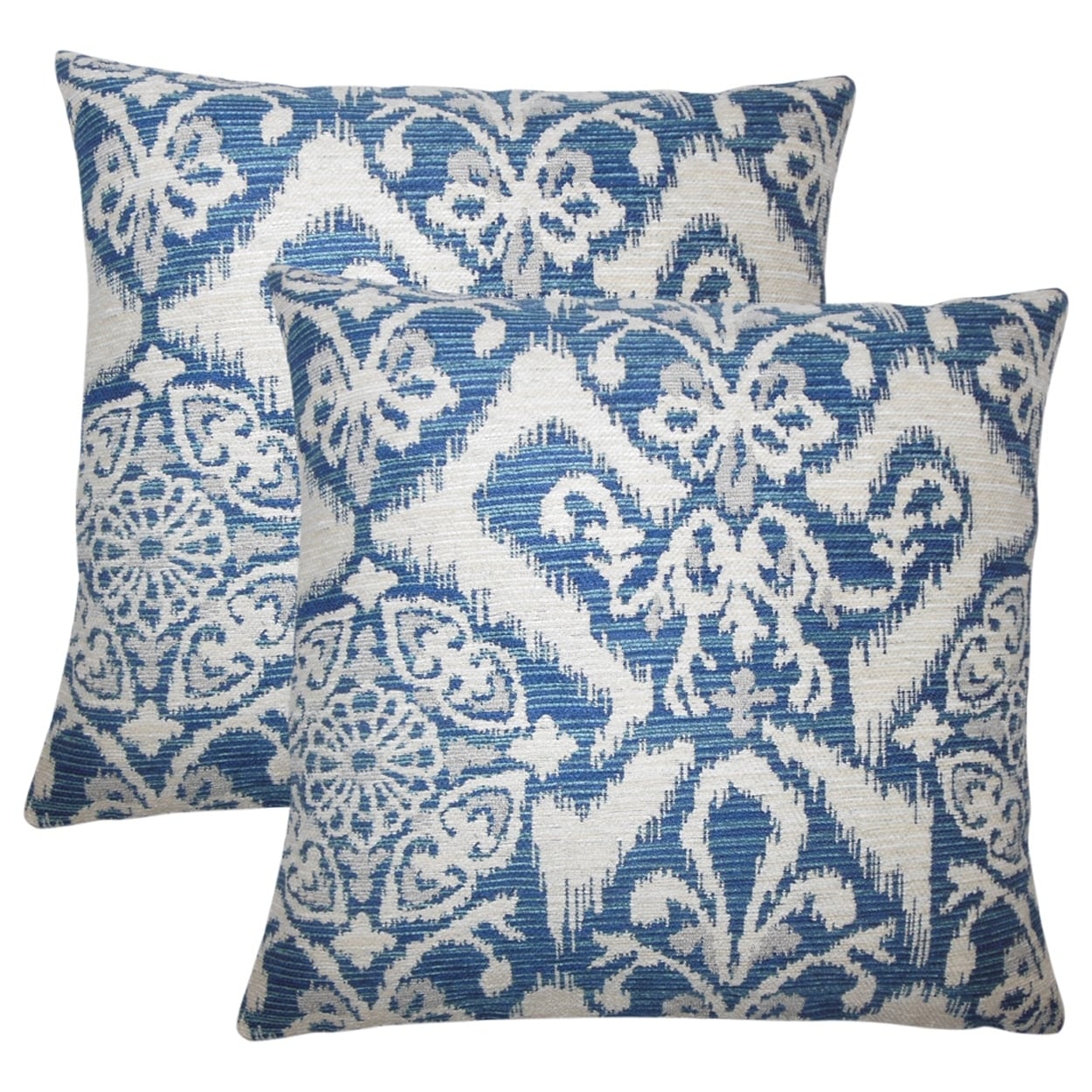The Pillow Collection Set of 2  Ingalill Ikat Throw Pillows in Indigo - image 2 of 3
