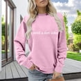 thumbnail image 2 of Chuancc Fall Shirts For Women 2025 Cute Long Sleeve Round Neck Top Long Sleeve Loose Pullover Sweatshirts Womens Crewneck Sweatshirt Casual Blouse Sweatshirt Pink S, 2 of 6
