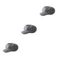 thumbnail image 3 of sweethay Gorras con visera Boina de lana de moda retro Sombreros octogonales de tacto cómodo Sombreros de líneas hermosas para fiesta Gris claro 3Conjunto, 3 of 6