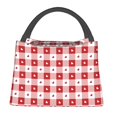 thumbnail image 1 of Easygdp Plaid Heart Bolsa de Almuerzo Insulada Reutilizable, Bolsa de Mano y Bandolera para Oficina, Trabajo, Viajes, 1 of 6