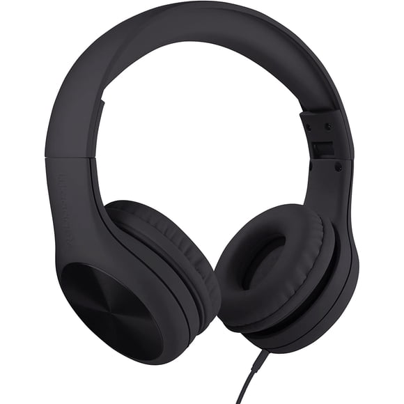 ¡Nuevo! LilGadgets Connect + PRO Kids Premium Volume Limited auriculares con cable con SharePort y micrófono en línea (niños) - Negro