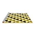 thumbnail image 2 of Ahgly Company Machine Washable Indoor Round Abstract Yellow Contemporary Area Rugs, 7' Round, 2 of 4