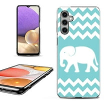 OneToughShield ® Shockproof Phone Case Compatible with Samsung Galaxy A25 5G - Chevron/Elephant