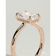 thumbnail image 3 of CAPRICARATS 2.00Ct Radiant Cut Moissanite Floating Low-Set Solitaire Engagement Ring – Hidden Halo Flush Design in 18K Rose Gold for Women, 3 of 6
