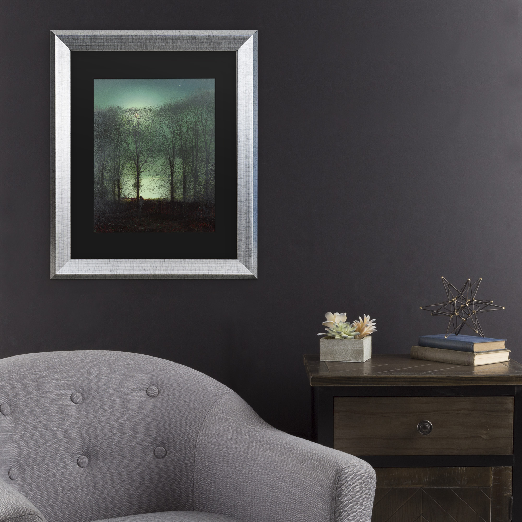 Trademark Fine Art 'Figure in the Moonlight' Canvas Art by John Grimshaw