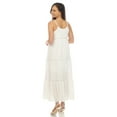 thumbnail image 3 of White Mark Robe Maxi Babydoll à Étages pour Femmes à Encolure Dégagée et Taille Empire, 3 of 6