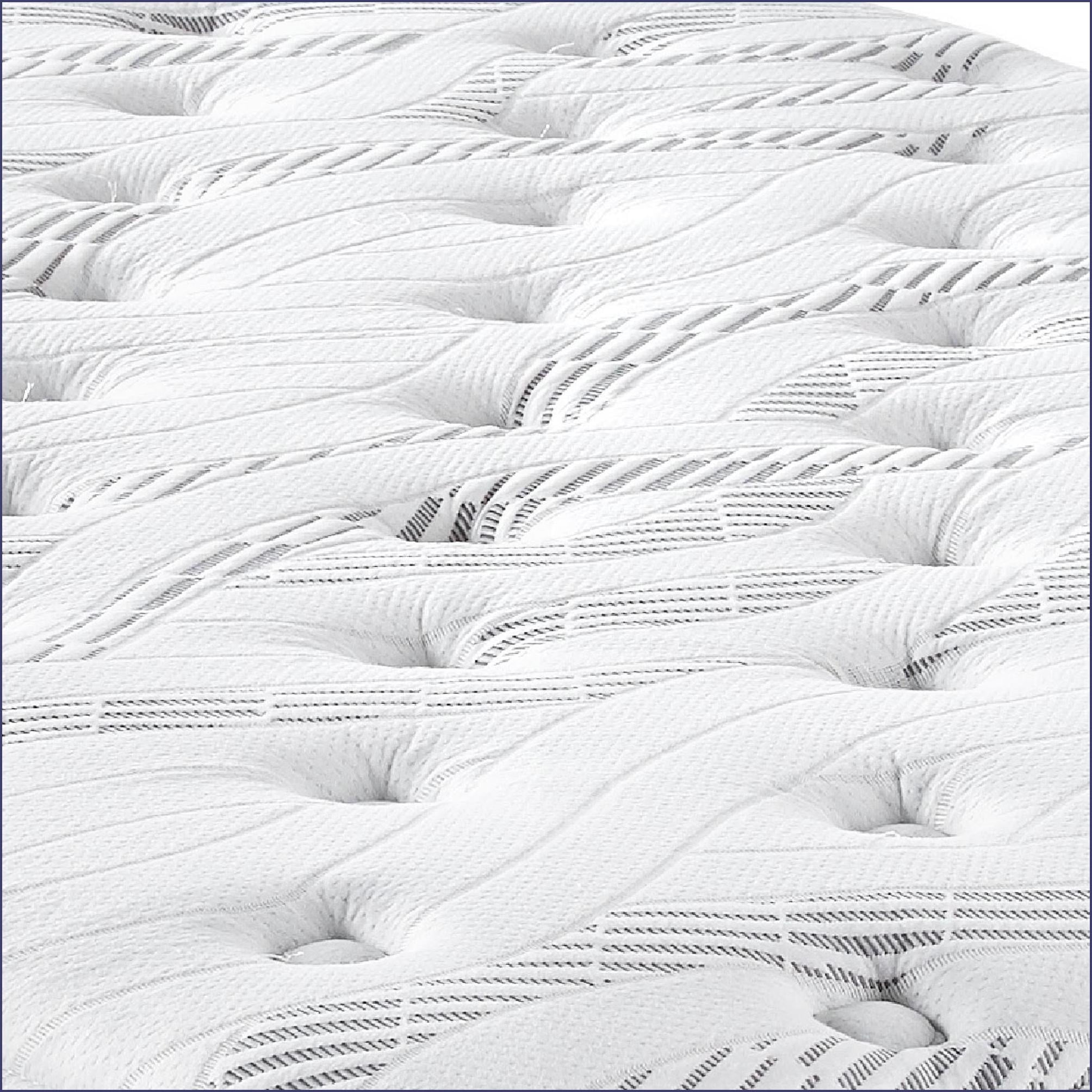 Mattresses, 10'' Medium Firm Hybrid Queen Mattress with Quilted Wicking Cover | Foam+Spring | Off-White
