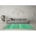 thumbnail image 3 of Ahgly Company Indoor Square Abstract Turquoise Blue Modern Area Rugs, 7' Square, 3 of 4
