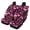 Hibiscus Bloom, variant on Uourmeti Coconut Tree Pattern Car Seat Covers Full Set 3 Pieces, Car Seat Cover Sets Polyester Breathable Stretchy for Cars Sedans Vans