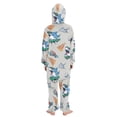 thumbnail image 3 of Shark Skateboard Pattern One Piece Pajamas Soft Jumpsuit Cozy Sleep and Play Romper Zipper and Pockets 7T-8T, 3 of 8