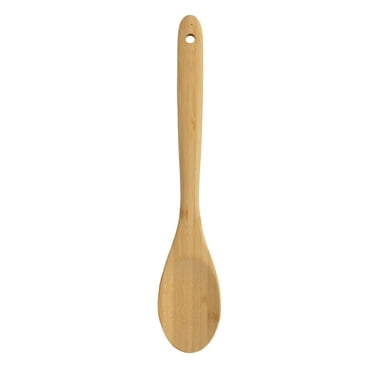 Mainstays Bamboo Cooking Spoon Natural Bamboo Crafted, 13" L, Kitchen Prep